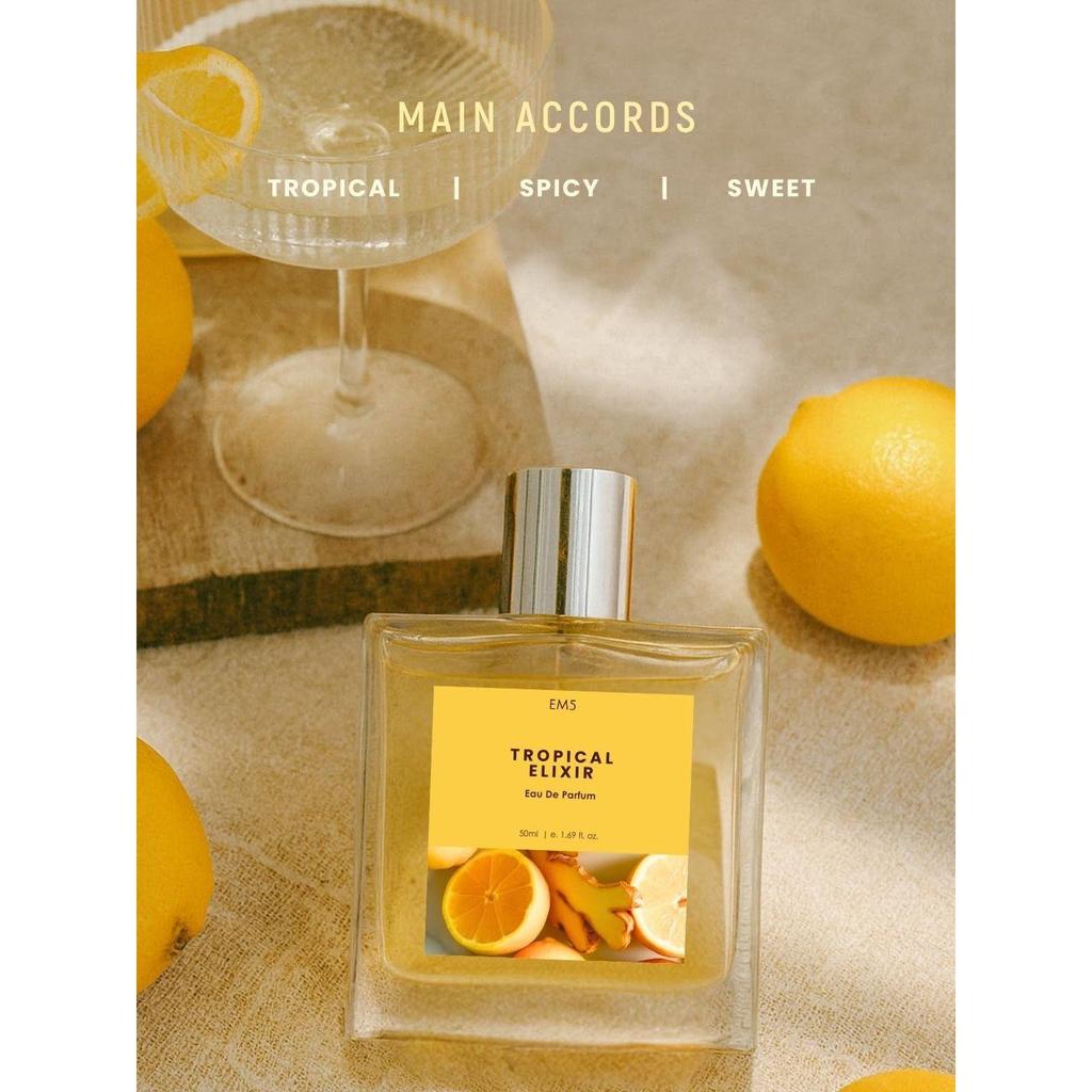 EM5 Tropical Elixir Perfume for Women | Tropical, Sweet, Spicy Fragrance | Long Lasting Scent | Premium Gift for Her