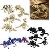 Articulated Bone Figures 5Pcs 3D Printed Dinosaur Skeleton Ornament, Movable Joints Prehistoric Figures, Fish Tank Landscaping Accessories Realistic