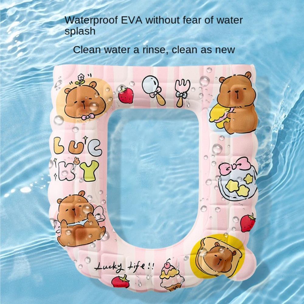 New Capybara Toilet Seat Cover U-Shaped Universal Toilet Lid Cushion Reusable Washable Toilet Pad Mat Toilet Accessories