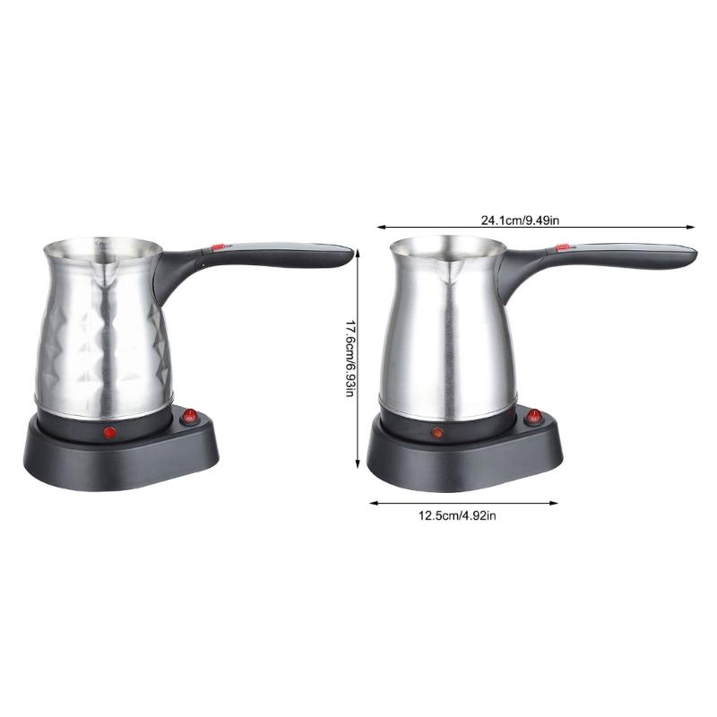 Large Capacity Electric Coffee Maker Pot Stainless Steels Turkish Styles Kettle Folding Handle And Safety Protective
