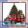Christmas Tree Truck Full 11CT DIY Counted Cross Stitch Kits 40x40cm Cross Stitch Art and Crafts Kits for Adults Home Decor