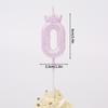 Purple Pink 0-9 Number Candle Kpop Birthday Cake Decorations Party Cake Candle Ornament K-pop Accessories