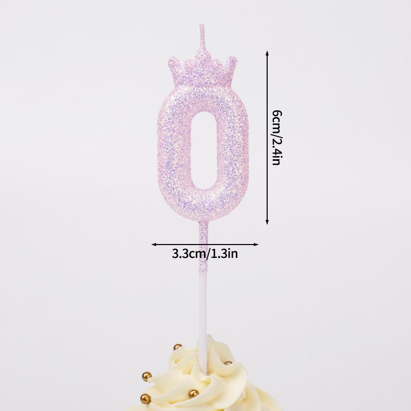 Purple Pink 0-9 Number Candle Kpop Birthday Cake Decorations Party Cake Candle Ornament K-pop Accessories