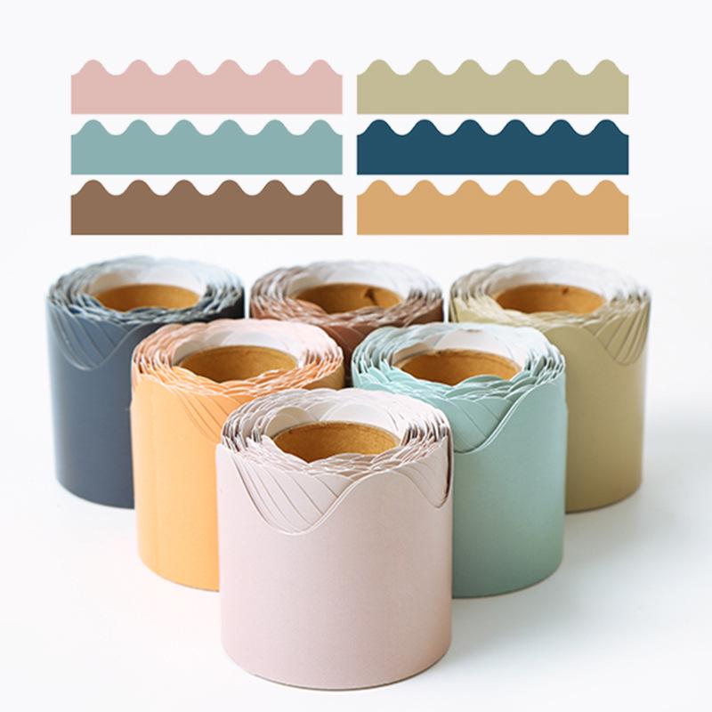 Solid Color Decorative Blackboard and Bulletin Board Border Stickers