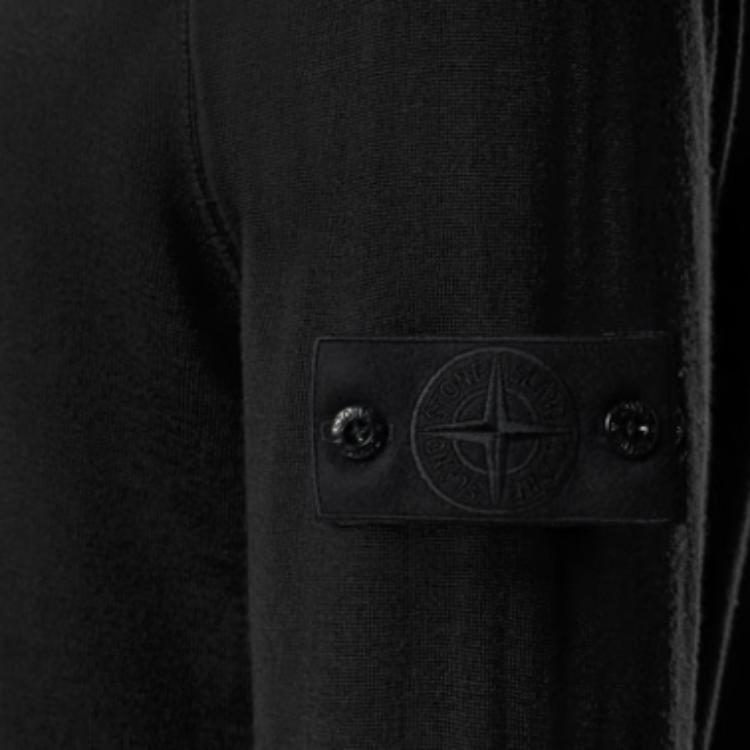 Stone Island Ghost Series FW25 Knitted High Neck Ribbed Loose Fit Sweatshirt With Left Arm Logo Men sweater K2S155100075S00FC-V0029