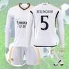 2324 Real Madrid Long Sleeve Soccer Jersey For Kids Suitable For All Seasons Unisex Various Sizes