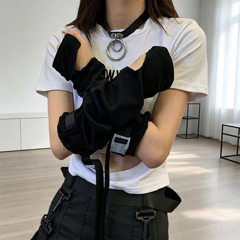 Guantes de Manga para Brazo sin Dedos Cubierta Larga para Antebrazo con Correa Ajustable para Estilo Casual Looks de Escenario para Adultos