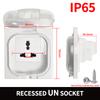 IP65 Waterproof Outdoor Socket, 16A High Power Wall Plate, 250V US/Thai Style 10A Receptacle, Bathroom & Weatherproof Electrical