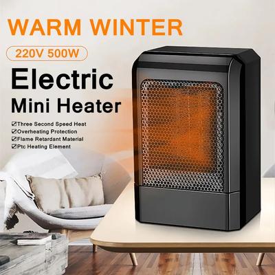 220V 500W Przenośny Elektryczny Mini Wentylator Grzejnik Przestrzenny Zima Ciepło Biurko Biurowe Wtyczka EU Ogrzewanie Ceramiczne Oszczędność Energii Ogrzewacz do Rąk