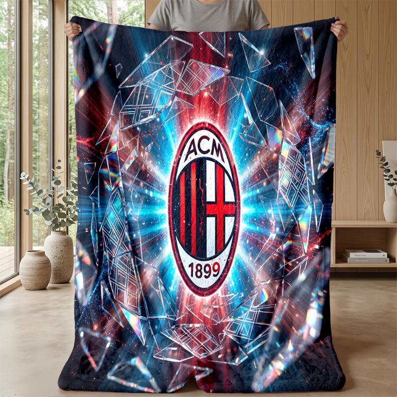AC Milan Theme blanket Soft Flannel Blanket Plush Throw Blanket Cozy Sofa Bed Blanket for Home Decor