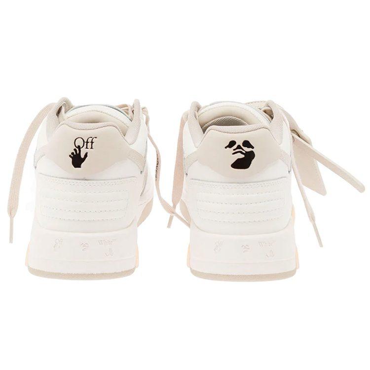 OFF WHITE Out Of Office Leather Stylish Skateboarding Shoes Women's White Pink OWIA259C99LEA0016101