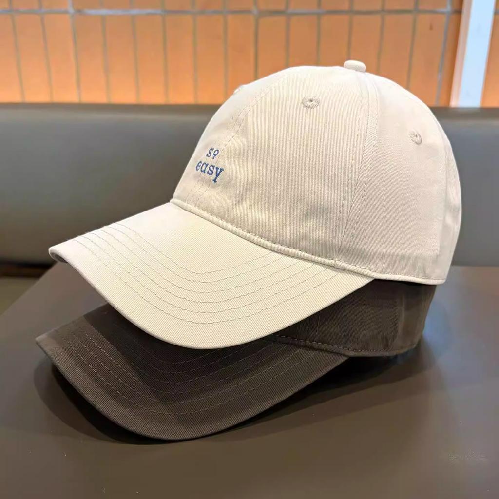 Fashion Hat ins Blogger Hat so.easy Embroidered Baseball Cap Korean Student Couple Versatile Soft Top Cap Female