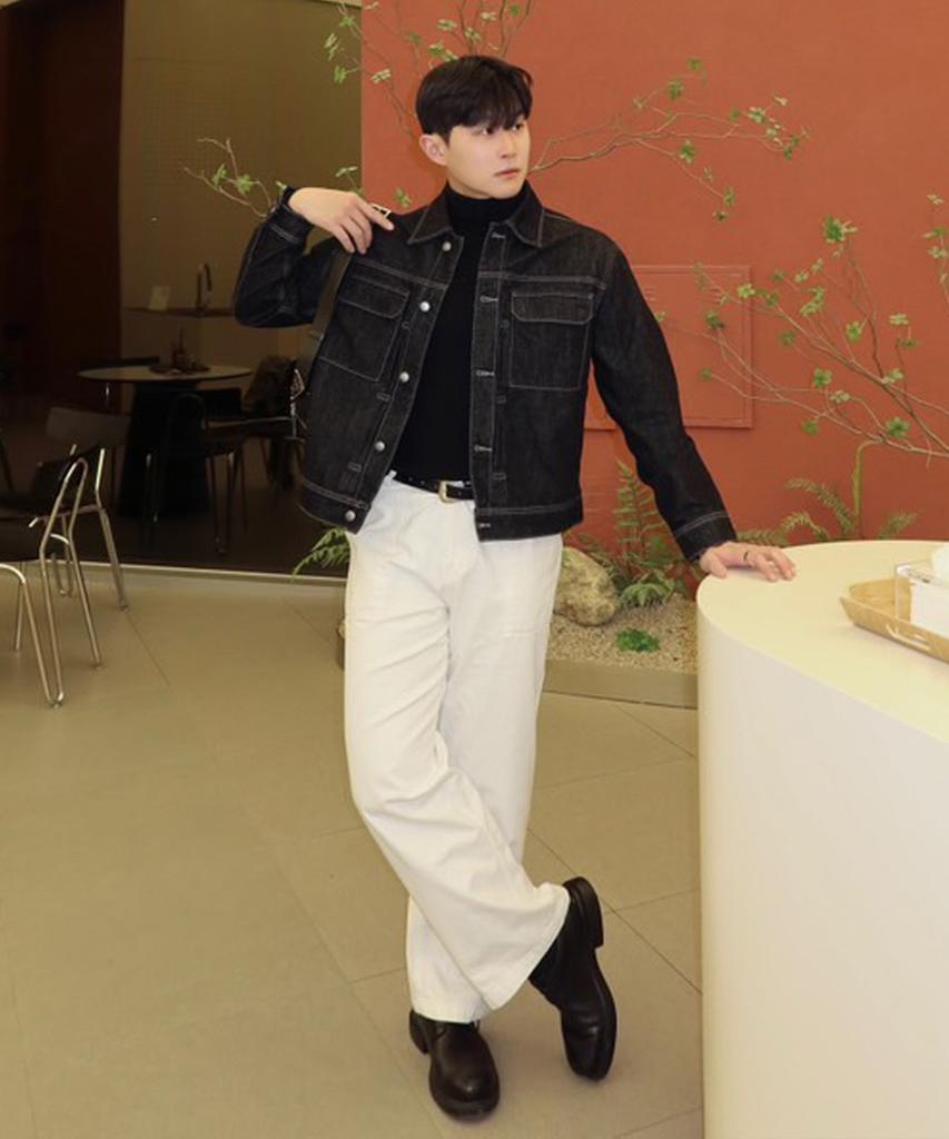 Mindbridge Black Raw Denim Trucker Jacket