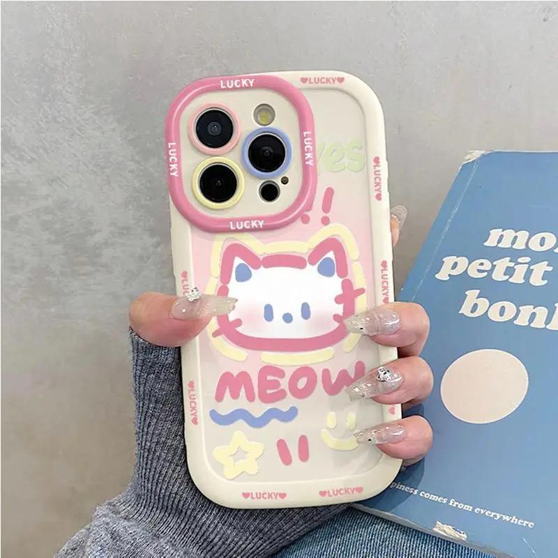 Hülle Für Realme C67 C65 C63 C61 C55 C53 C51 C35 C33 C30S C25Y C21Y C20 12 Pro Plus Hülle Niedliche fette Ente Katze Blume