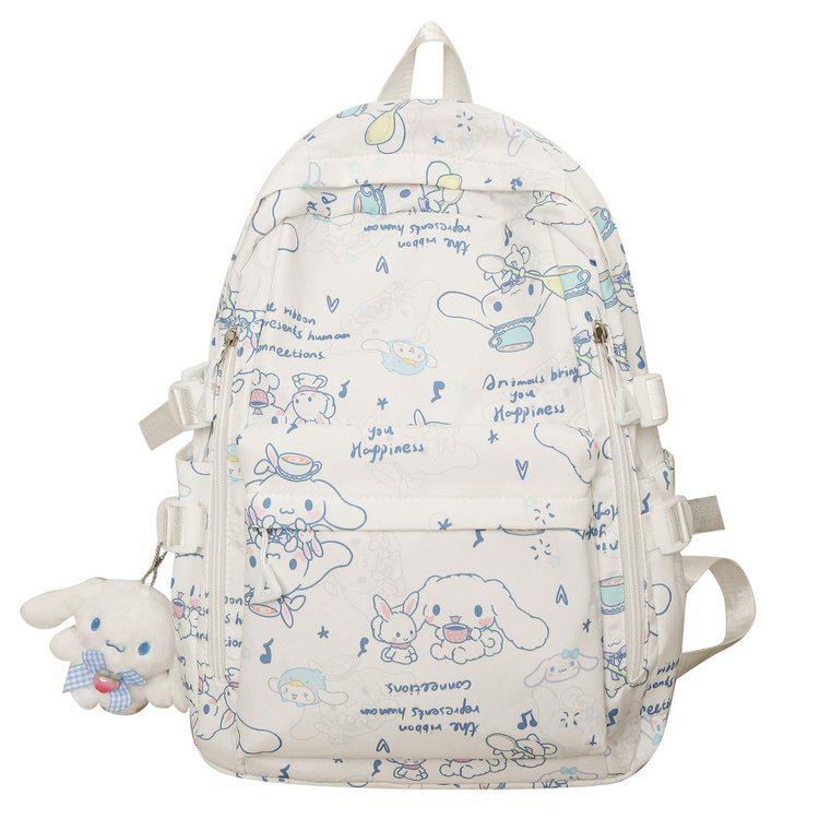 

Hello Kitty Graffiti Backpack - Cute, Lightweight, Versatile, Large Capacity for Junior and High School Students Without Pendant светло-синий