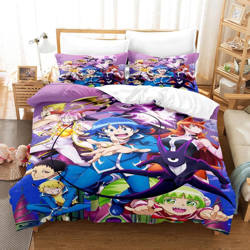 Anime Welcome To Demon School! Iruma-kun Bedding Set Single Twin Full Queen King Size Bed Set Adult Kid Bedroom Duvetcover Sets