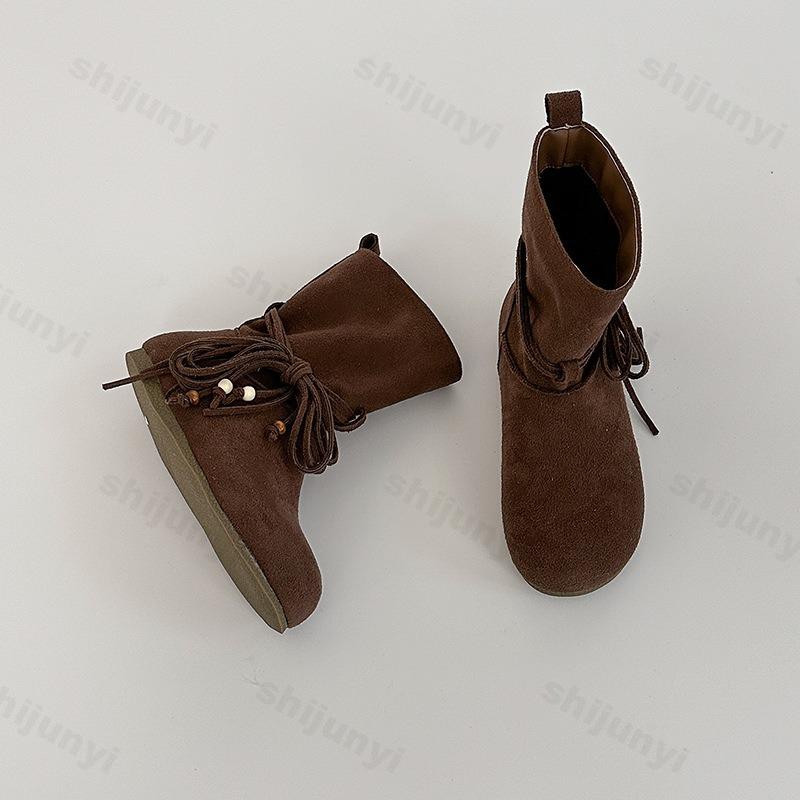 Fashion Woman Short Boots Fashion 2025 Autumn New Korean Style Soft Bottom Anti-slippery Versatile Trend Low-heel Flat Boot Botas Mujer