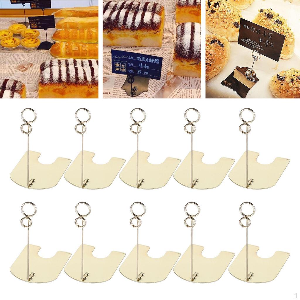 10 Stück Tischkartenhalter Tischnummernständer Warenzeichen-Schildklemmen Menüklemmen für