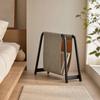 A-Shape Magazine Rack with Leather Sling Modern for Office, Entryway