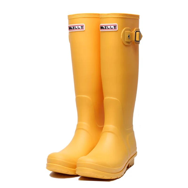 Women Rain Shoes Adult Tall Rain Boots Spring Autumn Anti Slip Waterproof Overcover Wear Resistant