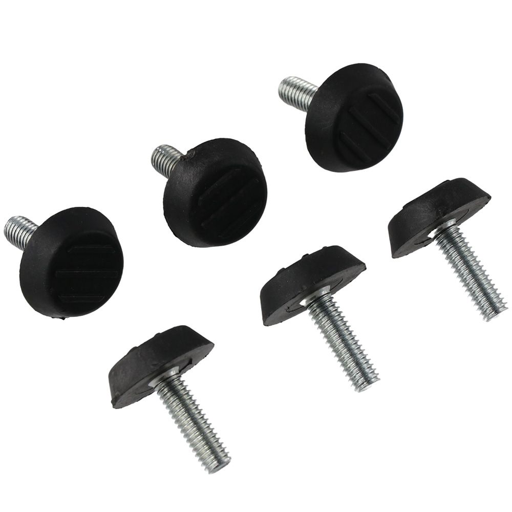 10 Pcs M6 Thread Furniture Levelers Galvanized Steel Black Glide Furniture Leveling Feet Floor Leveler Table,Chair, Cabinet Legs
