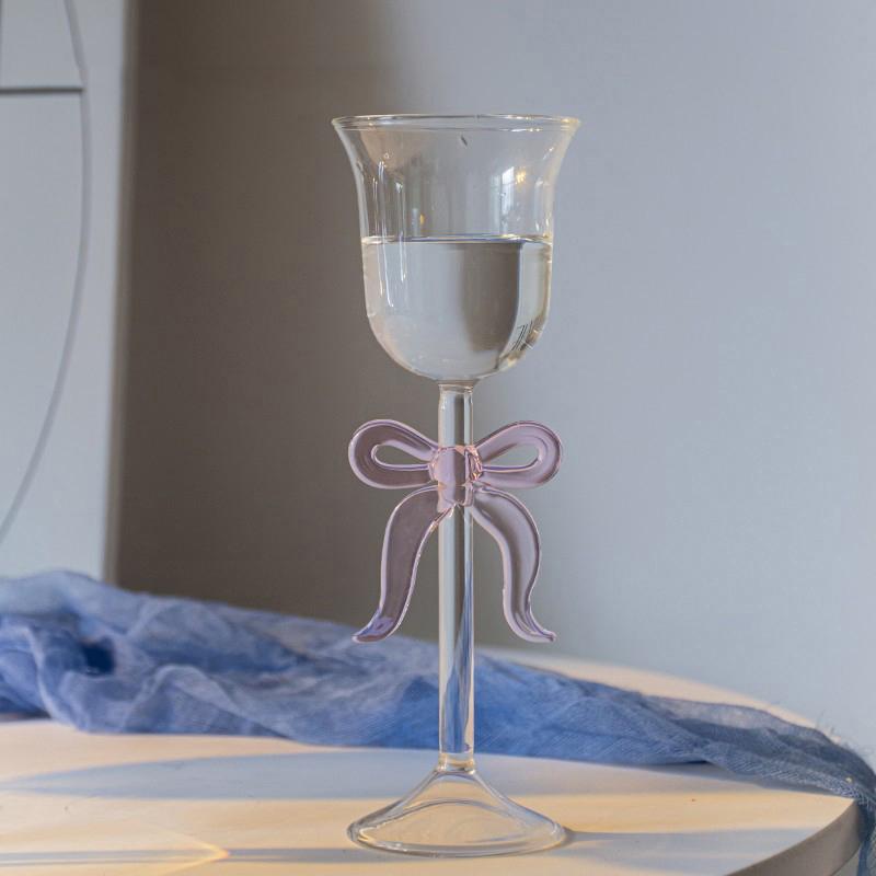 

Элегантный розовый бант бокал для красного вина бокал флейта для шампанского креативный прозрачный бокал для вина из высокоборосиликатного стекла