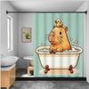 Shower Curtain Waterproof Polyester Fabric Paint Colorful Bath Cute Capybaras Curtains Home Bathroom Decor Curtain With Hook
