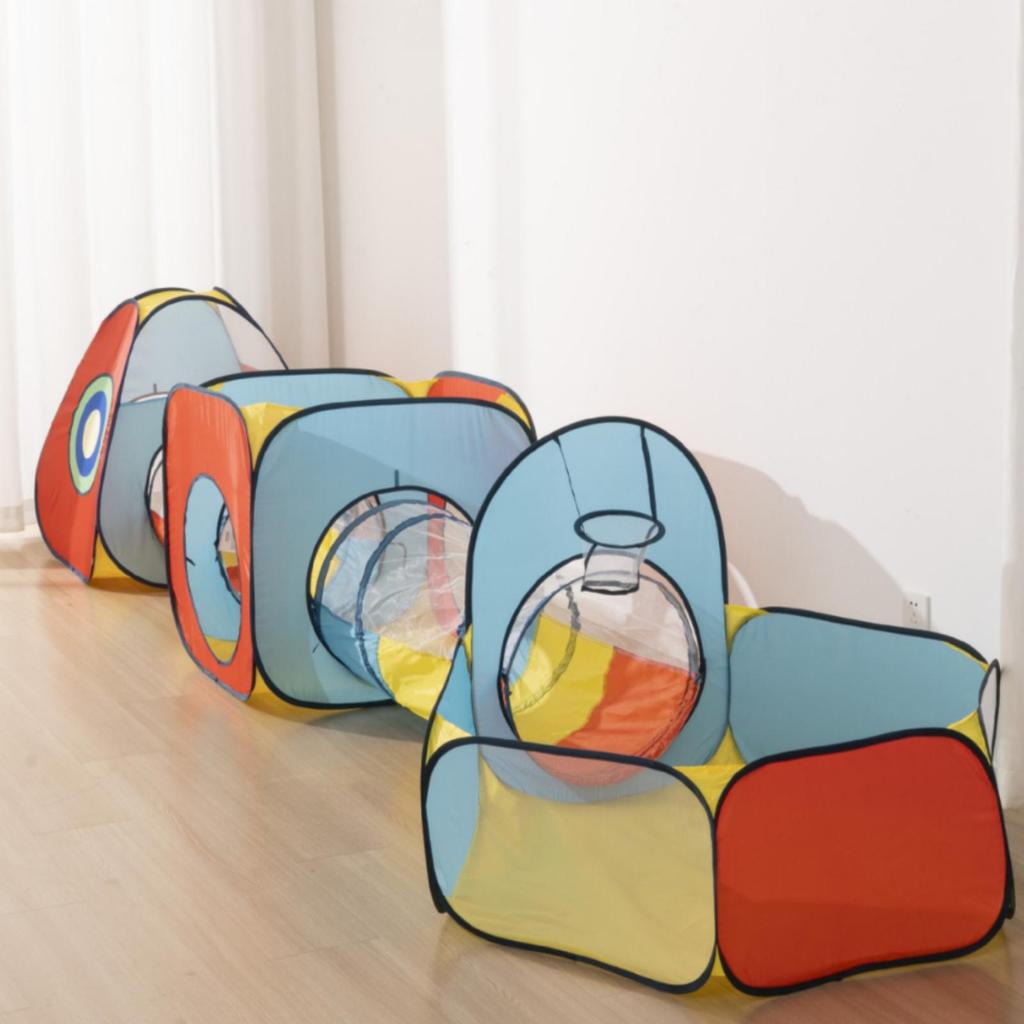 Crawl Tunnel Play Set 5 Piece Mesh Panels Tent