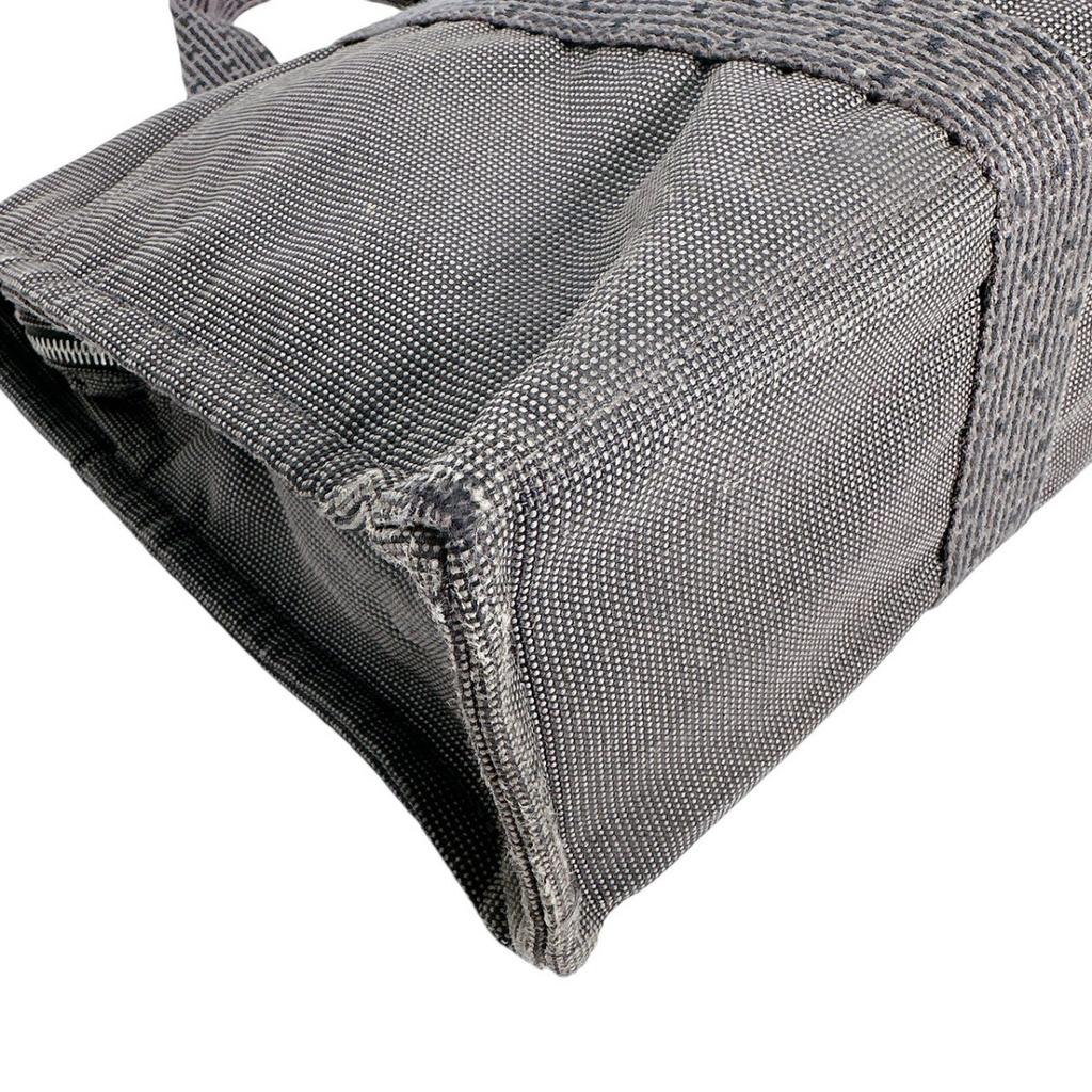HERMES Her Line Tote MM Tote Bag Hand Bag canvas gray Used
