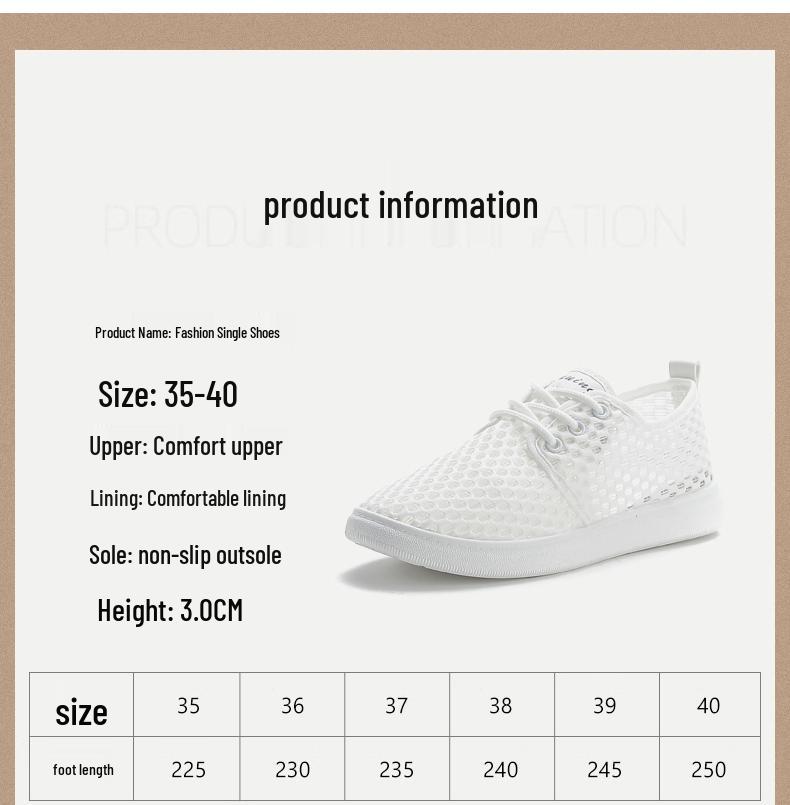 Women's Summer 2026 White Mesh Breathable Lightweight Sports Casual Shoes