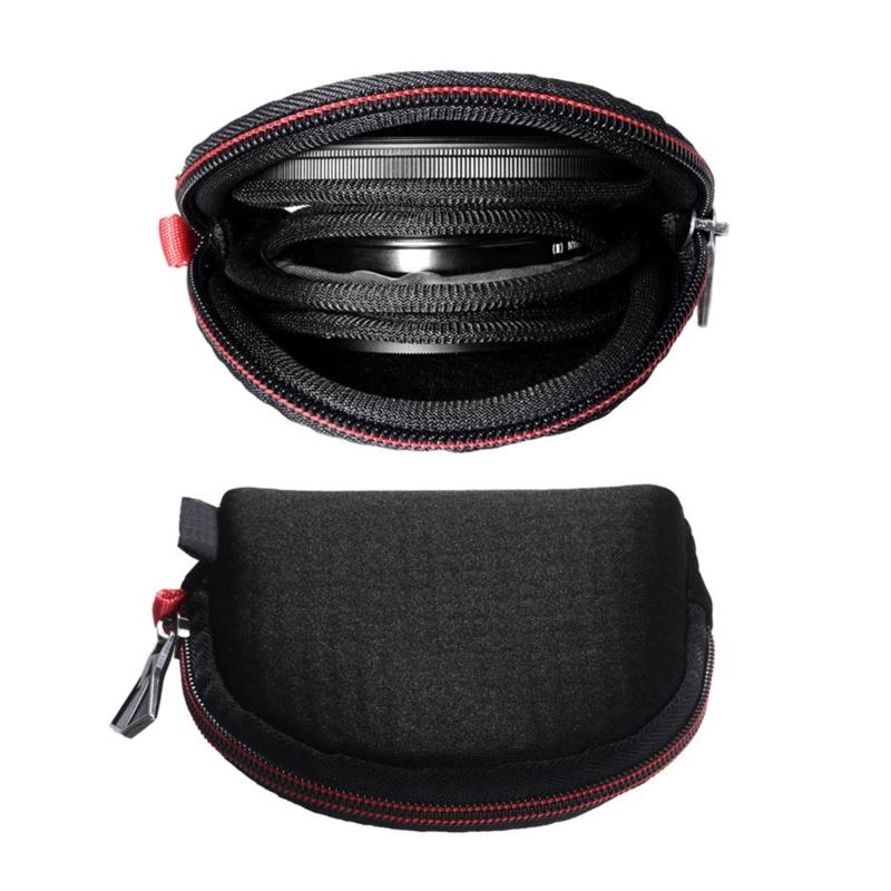Portable Lens Filter Pouch Case with Inner Pocket For Round Square Filters Secure Carrying And Quickly Access