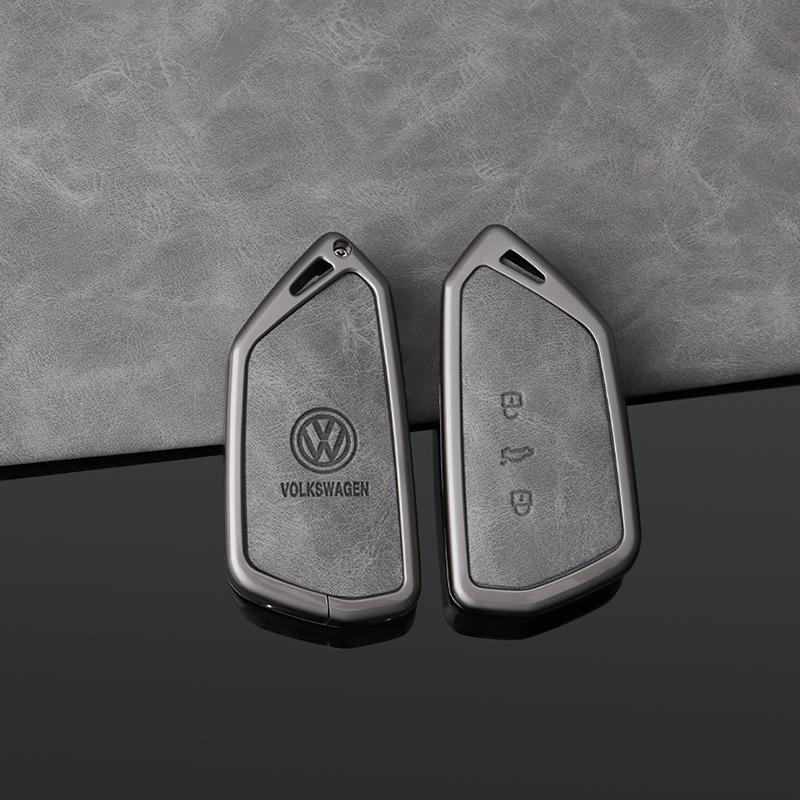 For VOLKSWAGEN VW Fashion Zinc Alloy Leather Car Remote Key Case Cover Shell Fob For VW Volkswagen Golf 8 2020 ID.3 ID.4 Cupra A