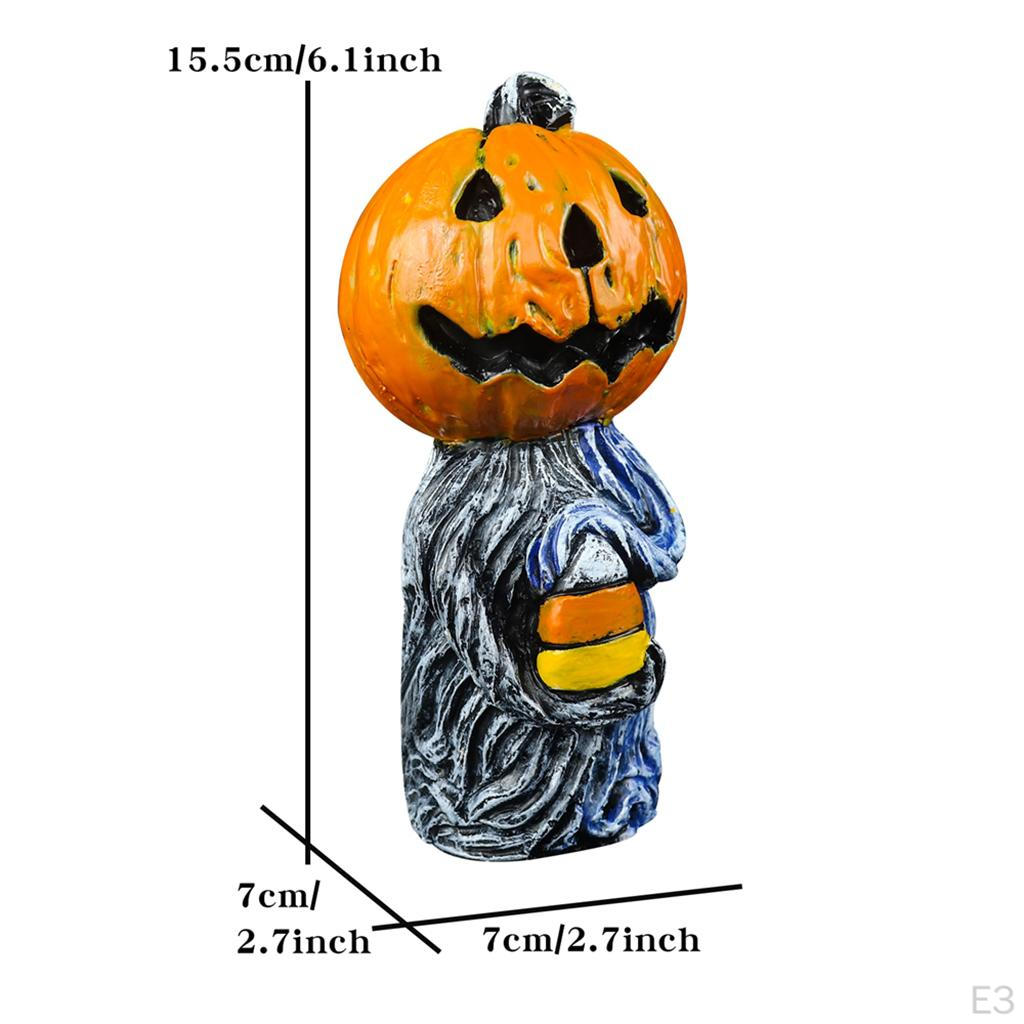 Durable Pumpkin Head Ornaments Halloween Statue Festive Office Entrance Bedroom Decorations for