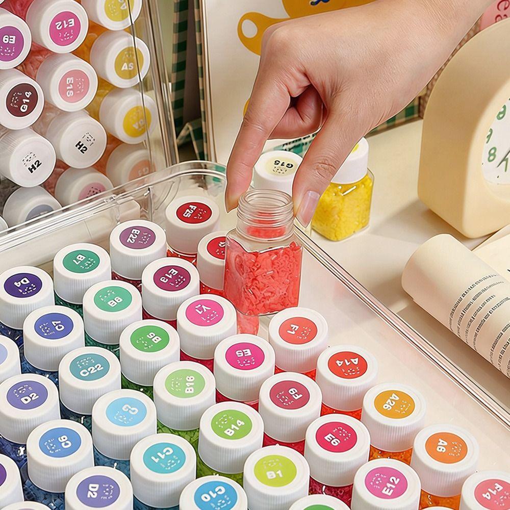 Large Capacity Perler Bead Packaging Box Transparent Bead Storage Bottle  Home Organization Tools