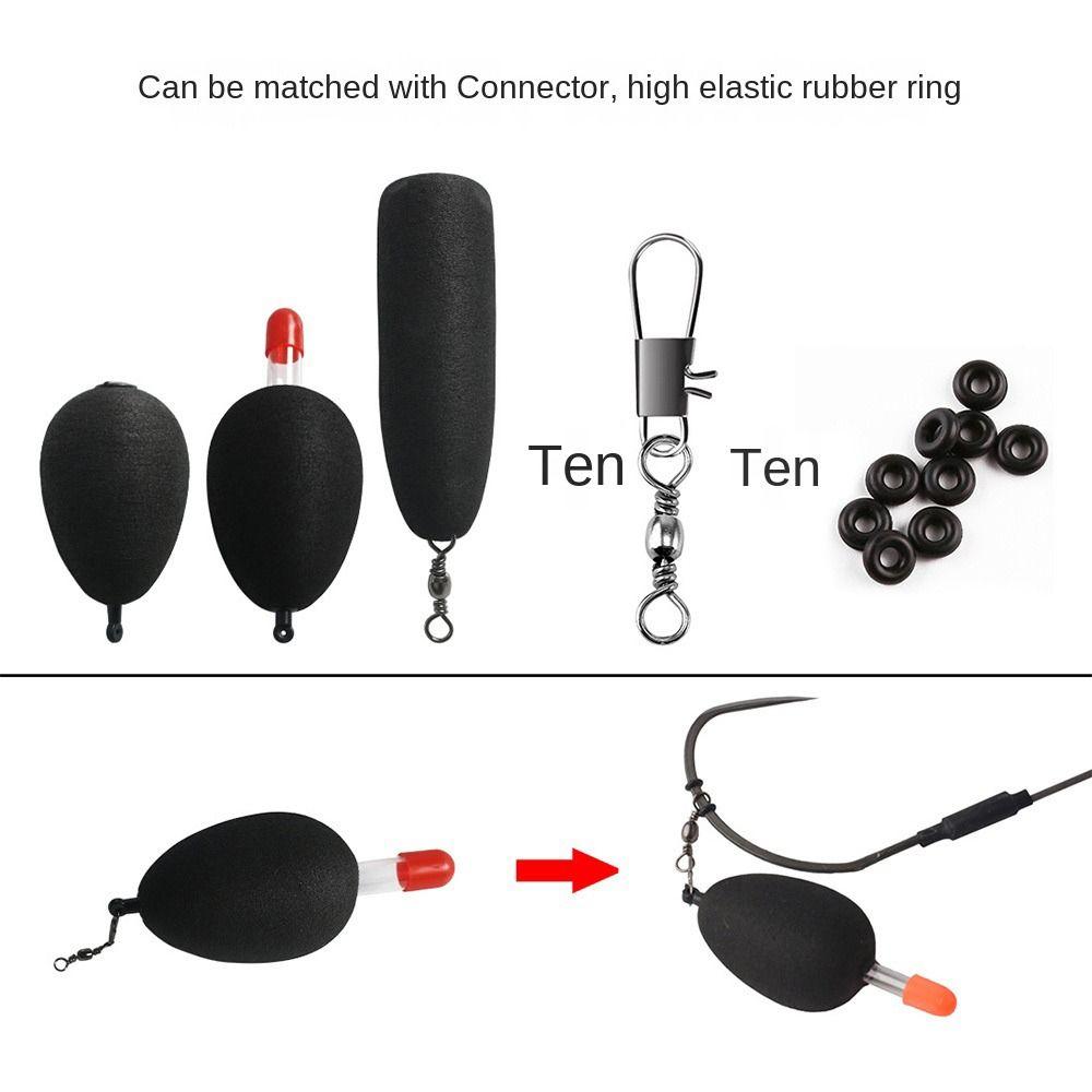10PCS Sea Fishing EVA Fishing Float Rock Fishing Fishing Tackle Hot Black Buoy Sea Fishing