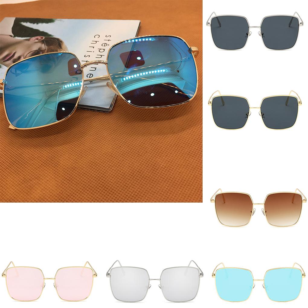 Vintage Retro Square Sunglasses Mirrored Metal Frame Glasses Women Gifts