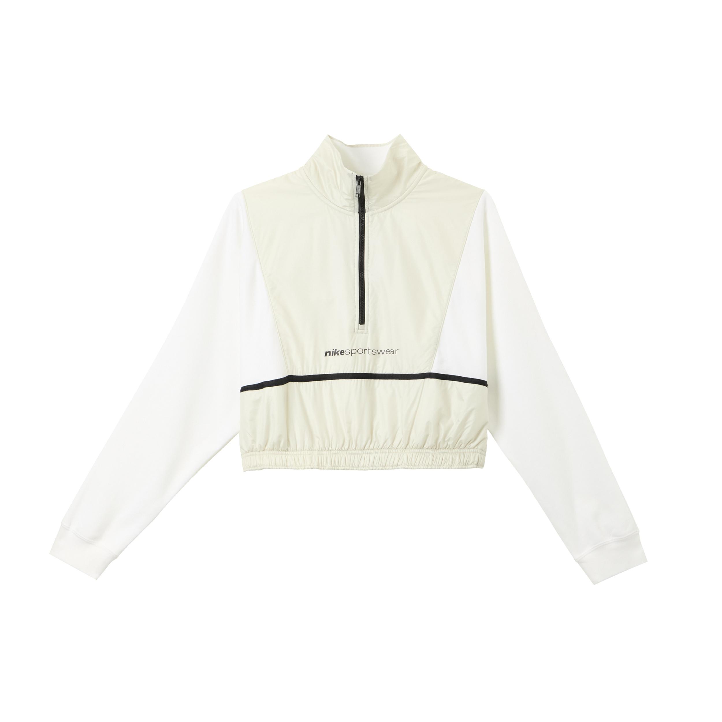 (WMNS) Nike Sportswear Zipper Cardigan Tops Short  White  Women s CU6383-100 XL
