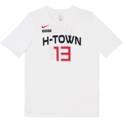 T-shirt NBA Collaboration Dri-Fit Houston Rockets 13 James Harden Sports Séchage Rapide Manches Courtes Basketball Tops Enfant 3Z2B7BBV6-RCKJH