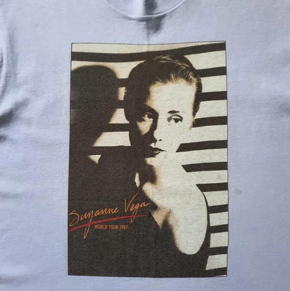 

Винтажная футболка SUZANNE VEGA 1987 года, Белая, Все размеры, Подарок AQ67, Унисекс XL