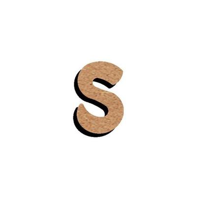 Decorative Object - THE PARTY GIANT - Medium Wood Letter 15cm - Brown - Handmade