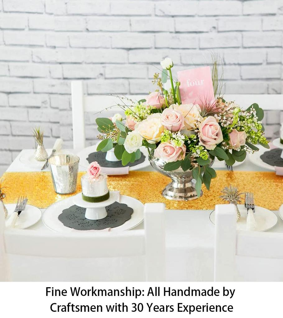 Bieżniki z cekinami Złoty bieżnik na imprezę Bieżnik z brokatem Długie obrusy na wesela Jesień