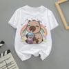 Summer Trendy and Fun Cartoon Clownfish Printed Short Sleeved T-shirt for Boys and Girls with Dopamine Style Parent-child Outfit