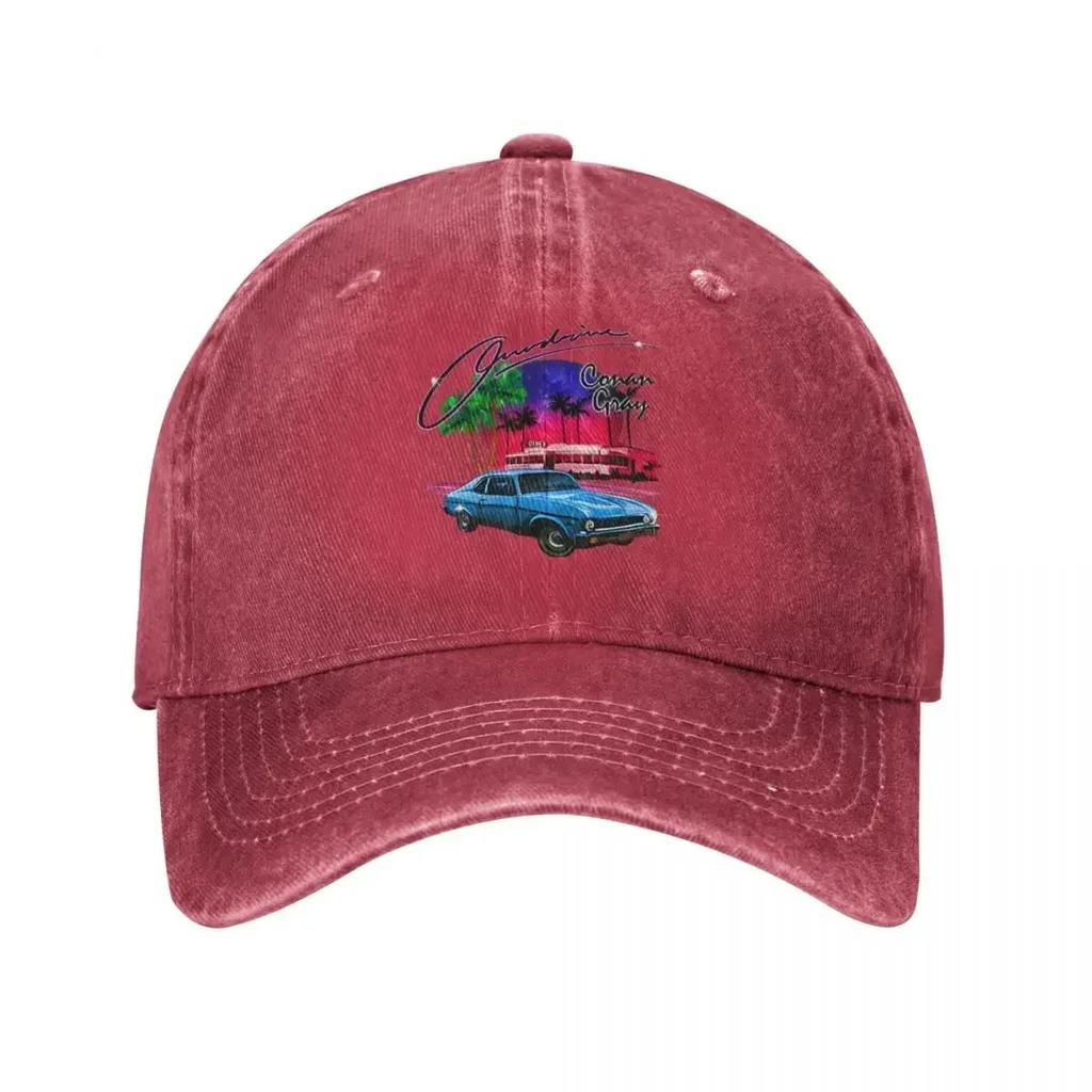 Retro Conan Gray Unisex Basebollkeps Sliten Tvättad Kepsar Hatt Vintage Utomhus Löpning Golf Solkeps