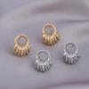 925 Silver Needle Earrings: Light Luxury High-end Studs & Versatile Niche Hoop Design for Commuting and Style