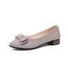 Women's Summer Suede Bow Low-Heel Rhinestone Casual Shoes