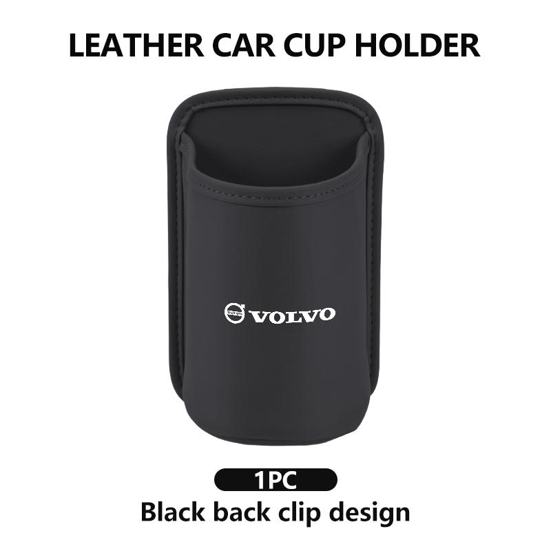 Auto Leder Becherhalter Hängende Getränke Aufbewahrungsbox Zubehör für Volvo V60 V50 V40 S80 S60 S90 C40 XC40 V70 XC70 XC60 XC90 ari963