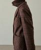 Wioe Overfit Vintage Check Wool Blazer_Brown