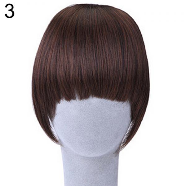 New Pretty Girl's Clip On/In Neat Bang Straight Fake Fringe For Bob Hair Style