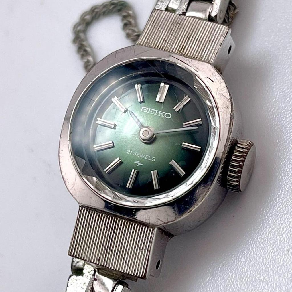 [USED] Working/Rare Seiko WGP Green 17 Jewels Hand-Wound Watch