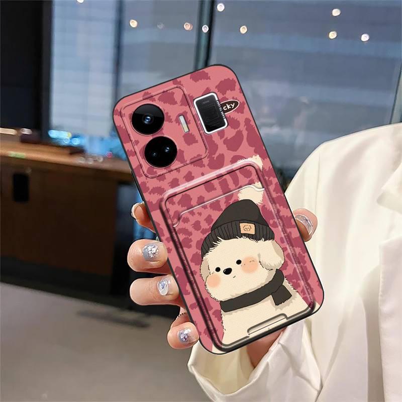 Waterproof Card Bag Phone Case For OPPO Realme GT NEO5/240W/Realme GT3 Fashion Design Dirt-resistant Cover Cartoon Cute